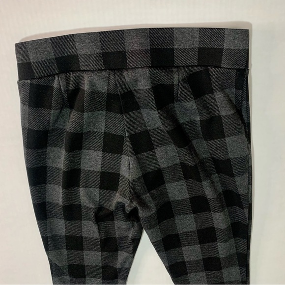 LOFT Women's Buffalo Plaid Ponte Leggings Grey/Black | Size Medium | Great Cond - Picture 8 of 16